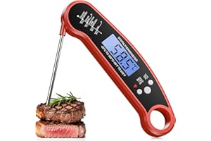 BESROY Meat Thermometer Digital,Instant Read Meat Thermoteter Probe for Cooking,Foldable Food Thermometer for Kitchen and Outside,BBQ, Beef,Food Temperature Probe with Water Proof,Kitchen Essentials