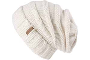 FURTALK Bonnet tricoté Femme Slouch Beanie Bonnet Street Style Grosse Maille Bonnets d'hiver Classique Doux Beanie Hiver