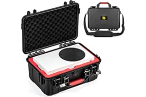 DEVASO Harte Tragetasche für Xbox Series S, Professionelle Deluxe wasserdichte Tasche Weichfutter Hartschalenkoffer mit Schulter für Xbox Series S und Anderes Zubehör Aufbewahrung