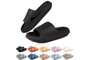 Merdoo Cozislides Original Damen Hausschuhe Herren Rutschfeste Schnell Trocknende Badelatschen Dicke Sohle Badeschlappen Weich Wolkenschuhe Leichte Cloud Slippers Cozy Slides Unisex 36-47EU
