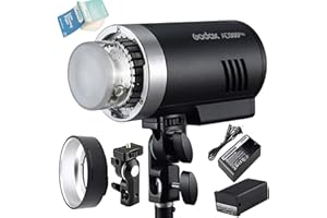 Godox AD300Pro TTL Flash extérieur Vedio Monolight stroboscopique 5600 K ± 100 K 300 WS TTL intégré sans Fil 2,4 G 1/8000 HSS pour Appareil Photo Nikon Canon Sony Fuji Olympus Panasonic (AD300PRO)
