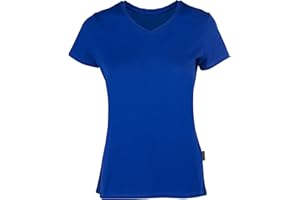 HRM Damen Luxury V-Neck Tee, Premium T-Shirt Damen V-Ausschnitt aus 100% Bio-Baumwolle, Basic Shirt Damen bis 60°C waschbar, Hochwertige & nachhaltige Damen-Oberteile