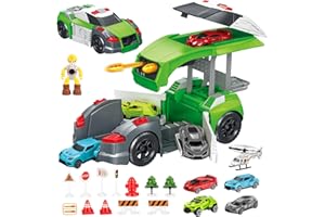 ANBY FAMILIES Toys for 3 4 5 Year Olds Boys,Kids Toys Car Set,2 3 4 5 Year Old Boy Gifts,Carrier Vehicles Toys Set for Kids