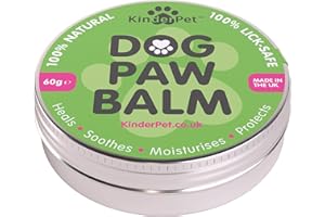 KinderPet® Dog Paw Balm Heal Soothe Moisturise Protect Cracked Dry Damaged Paws Lick-Safe 100% Organic All Natural Ingredients Made in the UK 60g
