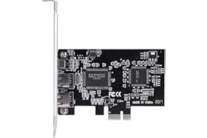 PUSOKEI PCIE FireWire Card, PCI-E PCI Express FireWire 1394a IEEE 1394 Controller Card with Firewire Cable for 10/8 / 7 / Vista/XP / 2000 / ME / 98SE