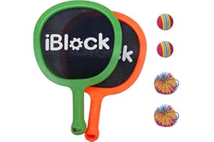 Smartwo Kid Racket Lightweight Set of 2, Garden Badminton Set, Large Head Size, Tennis Racquet, Beach Paddle, Pool Bat and Ball for Beginner Junior, Indoor Outdoor Family Sport Games & Activities