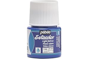 PEBEO 329-011 Setacolor Light Fabric Paint 45-Milliliter Bottle, Cobalt Blue