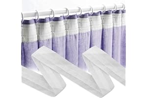 CAPGOOST Cinta de cortina fruncida, cortina de poliéster, cinta de cortina, cinta universal, cinta fruncida, cinta de cortina de poliéster, cortina extraíble, cinta de cortina para coser (30 m x 2,5 cm)