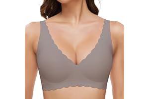 GXOULRRA Komfort Tief V BH Damen ohne bügel Damen BH ohne Bügel mit zusätzlicher BH-Verlängerung