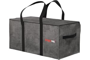 WRAPPYBAG Lot de 4 Grands Sacs de Rangement Plastique – Sacs XXL pour Déménagement & Voyage – Solide, Épais & Étanche avec Poignées Renforcées – pour Vêtement & Linge de Lit – 75 x 36 x 38 cm