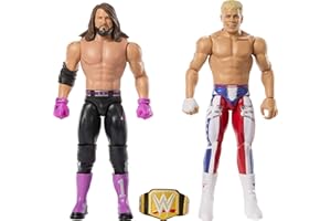 Mattel WWE Main Event Showdown Action Figure 2-Pack con Accessori, Serie #22 Cody Rhodes vs AJ Styles, set da collezione, 15,2 cm