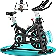 Exercise Bike for Home Gym Use, Advamsoler Indoor Cycling Stationary Exercise Bike with Comfortable Seat Cushion and LCD Display for Home Training, 350LBs Capacity