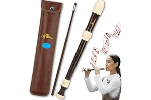 AOMANTIC SARL Flauta Dulce Soprano, Flauta de Plástico, 8 Agujeros Flauta Dulce Soprano, 8 Agujeros C Grabadora de Soprano, Flauta Dulce S-oprano en Estilo Alemán, F-lauta dulce s-oprano para principiantes y niños