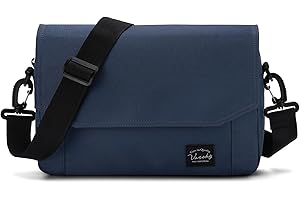 VASCHY Sac Bandoulière Homme, Léger Besace Homme Pratique Classique 11 Pouces Tablette Cartable Sacoche Femme avec Fentes pour Cartes pour Travail École Voyage