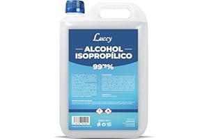 LUCCY Alcohol Isopropílico 99,9% Puro 2 Litros | Isopropanol | Limpieza de Electrónica, Superficies, Impresión 3D