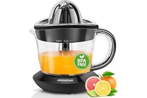 ‎AIGOSTAR Aigostar Saftpresse Elektrisch 2 Kegel, Orangenpresse 40 Watt, Zitruspresse 0.7 Liter, 2 Drehrichtungen, Hohe Saftausbeute, Tropfsicherer Auslauf, BPA-frei