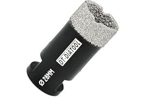 DT-DIATOOL Diamond Drill Bit 28mm Hole Saw for Dry Drilling Tile Porcelain Marble Ceramic Granite
