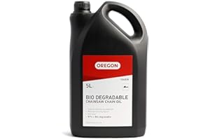 Oregon Biodegradable Chainsaw Chain & Guide Bar Oil, Chainsaw Oil for Chains, Premium Lubricant, Anti Rust Chainsaw Chain Oil, Non Toxic Lubricating Bio Mineral Oil, 5 Litre Bottle (104936)