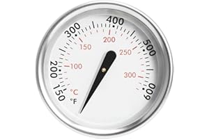 DCYOURHOME 60540 7581 67031 Grill Lid Thermometer for Weber GS4 Spirit II & I 200/300 Accurate Temperature Gauge Weber Charcoal Grills, Most Weber 22" Kettles, Q 120/220/300/320 SER Replacement Parts 60392 74239