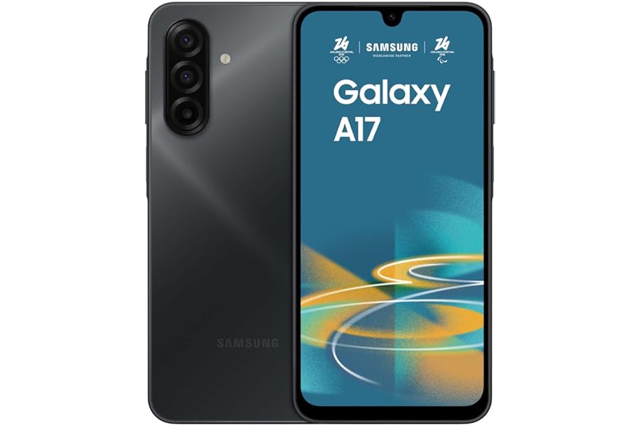 Samsung Galaxy A17, 3 Year Manufacturer's Warranty, Android 15, Super AMOLED Display 6.7", 8GB RAM, 256GB, 5,000 mAh Battery, IP54 Resistance, Expandable Memory, Black