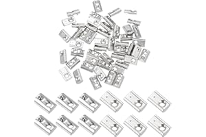 PATIKIL M4 Half Round Roll in Spring t Nuts, 50 Pcs 2020 Series Carbon Steel t Slot Spring Nuts for 6mm Aluminum Extrusion Profile 3D Printer DIY Tools Furniture Assembly, Silver