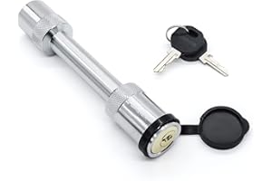 HISports Antivol antivol antivol avec barre droite 5/8" pour yachts et caravanes avec couvercle anti-poussière 2 clés 15,5 cm