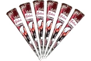 Golecha 100 % natürliche Hennapaste Kegel (Rot-Braun) 6er-Pack (je 25 g)