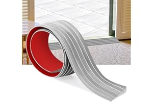 LEFUNOM Türschwellenrampen Schwellenrampe Selbstklebendes Gummi Rollstuhlrampen für Türöffnungen Gummischwelle Übergangsschiene für Rollstühle, Saugroboter, Scooter (grau, 5cm X 1cm X1m)