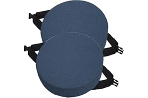 JORTUIO Juego de 1/2 Cojines para Silla Redondos, 30cm/35cm/40/45cm, Almohadilla Antideslizante para Taburete de Silla,Cojín de Asiento Redondos, para jardín, ordenador,oficina, cocina(Color 6,35x35x5cm2pcs)