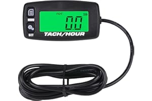 NINE-RONG Jayron JR-HM032R Tachymètre numérique à induction avec batterie remplaçable rétroéclairée pour maramoteurs, moteurs marins, pompes intérieures et extérieures