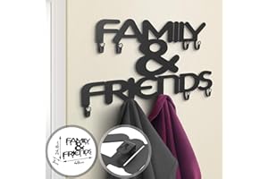 MIADOMODO Appendiabiti da Parete - da 4 a 9 Ganci, in Ferro Battuto, Nero, Design a Scelta - Attaccapanni Decorativo da Muro, da Ingresso