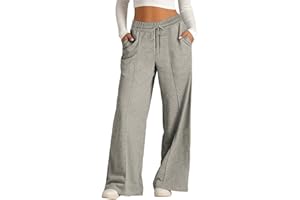 Neteson Pantalon Jogging Femme Large Pantalons de Sport avec Poches Taille Élastique Pantalon Survetement Ample pour Running Fitness Yoga Training Pants Sportswear