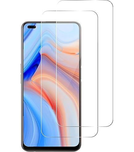 NEW'C 3 Stuks, Screenprotector voor Oppo Reno, Gehard Glass Schermbeschermer Film 0.33 mm ultra transparant, ultra resistent