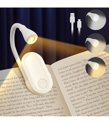 VKH Lampe De Lecture Avec Pince, Lampe De Livre LED à Clipser