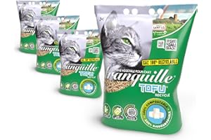 Tranquille - Litière Végétale pour Chat Agglomérante au Tofu Recyclé 4 litres - Lot de 4