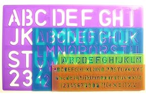 ATLONA Lettering Stencil Set Letters Alphabet Stencils Craft Number Lettering Guide x 4 by Tallon