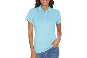 KEFITEVD Polo de Golf pour Femme Chemise de Tennis à Manches Courtes à Séchage Rapide Polo de Sport évacuant l'humidité