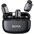 BOYA Mini 2 Micro Cravate sans Fil pour iPhone 15/16/17, Android, 5g, 48 kHz/24 Bit, Mini Micro sans Fil USB-C, Anti-Bruit 40dB, 100 m, 30 h, Microphone Lavalier Compact pour Interview, Streaming