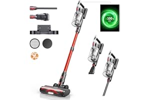 ‎LARESAR Laresar S6, Cordless Battery Powered Vacuum Cleaner, Rot, S, 450 W, 1.5 liters, 68 Dezibel