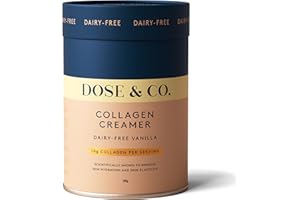 DOSE & CO. Dose & Co Dairy-Free Vanilla Collagen Creamer – 340g | Premium Collagen for Skin, Hair & Nails | Smooth Coffee Creamer | Sugar-Free & Gluten-Free
