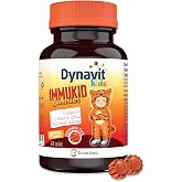 علكة Dynavit Kids Immukid 60 قابلة للمضغ - فيتامين C، D، الزنك، التوت الأسود - المناعة والطاقة للأطفال
