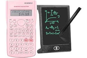 PEIXIONG KK-82MS-B/KK-82MS-D Calcolatrice Scientifica Portatile per Ingegneria con Tastiera Scrivibile Easerabile da 4,4 Pollici LCD, Calcolatrice Notepad Professionale Portatile per Ufficio, Scuola (Rosa)