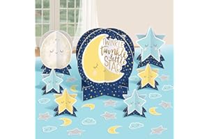 Amscan 282152 - Twinkle Little Star Baby's Birthday Party Table Decorating Kit & Confetti - 27 Pieces