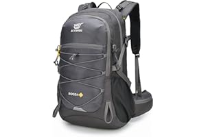 SKYSPER BOGDA 35 Wanderrucksack 35L Camping Backpack mit Rückenbelüftung & Trinksystem Trekkingrucksack aus atmungsaktivem 3D Air Mesh Polyester Camping Outdoor Wandern Rucksack