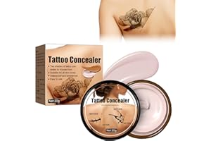 EONFAVE Correttore per tatuaggi per corpo, impermeabile, a lunga durata, per il corpo, consistenza liscia, ad alta opacità, correttore per tatuaggi, cicatrici, delicato e confortevole, leggero