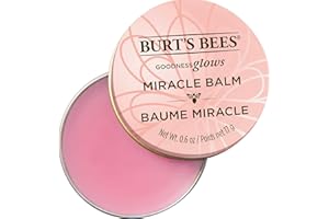 Burt's Bees Lip Balm, Multi-purpose Hydrating Balm Tin For Lips, Face, Cuticles, Body & Hair Flyaways, Goodness Glows Miracle Balm, 17g