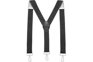 MASADA tirantes calidad fabricados a mano, con cierres de mosquetón resistentes y ajustes continuos con anchura de 3,5 cm para tallas de hasta 195 cm