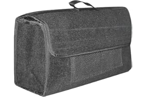 EUFAB 21023 - Borsa per Bagagliaio, in Feltro, 50x15x22 cm, Chiusura con Velcro, Colore: Grigio