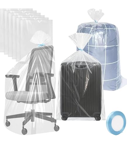 Lot De 8 Sacs De Rangement Extra Larges En Plastique Transparent 90 X