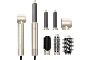 ‎UKLISS Air Styler 6 In 1, 110000 U/Min Haartrockner Bürste, Warmluftbürste Set Mit Thermal Brush, Ionen Haartrockner, Lockenstab Automatisch, Glättbürste, Föhnen Sie Trocknen, Glätten, Locken, Volumengeben.